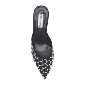 Steve Madden Black and Silver Heels